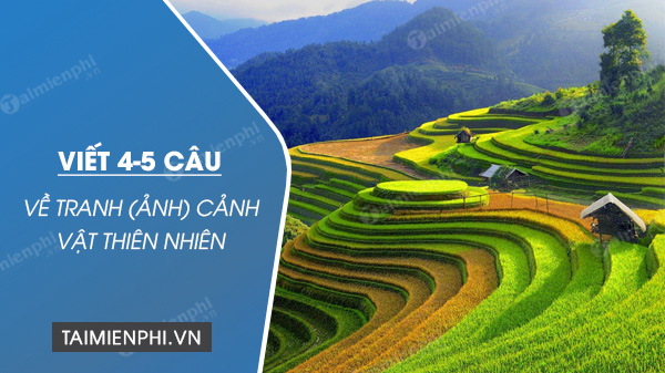 hay viet 4 5 cau ve tranh anh canh vat thien nhien