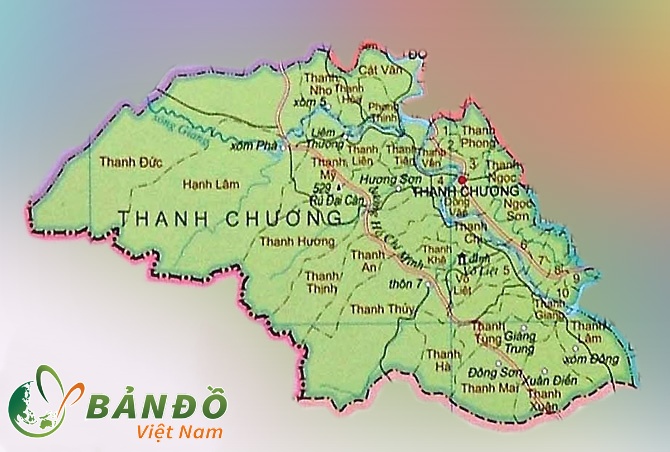 25171423 18 ban do huyen thanh chuong nghe an