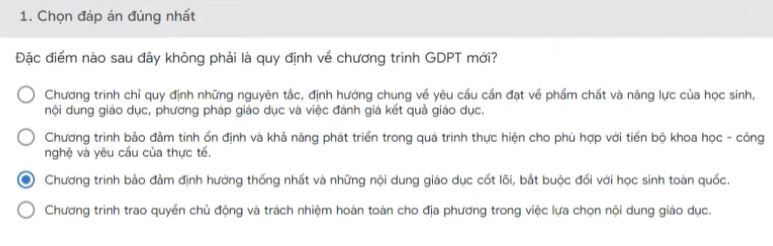 dap an trac nghiem module 4 mon tieng anh tieu hoc 1