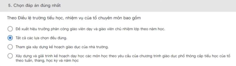 Phần 4 Đáp án cho Khóa học Tiếng Anh 2022