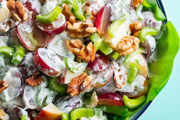 nguyên liệu làm món waldorf salad