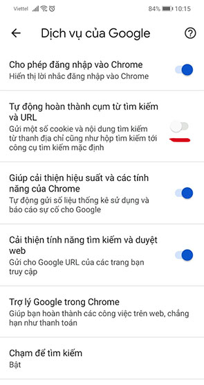 tu dong goi y tren trinh duyet chrome6