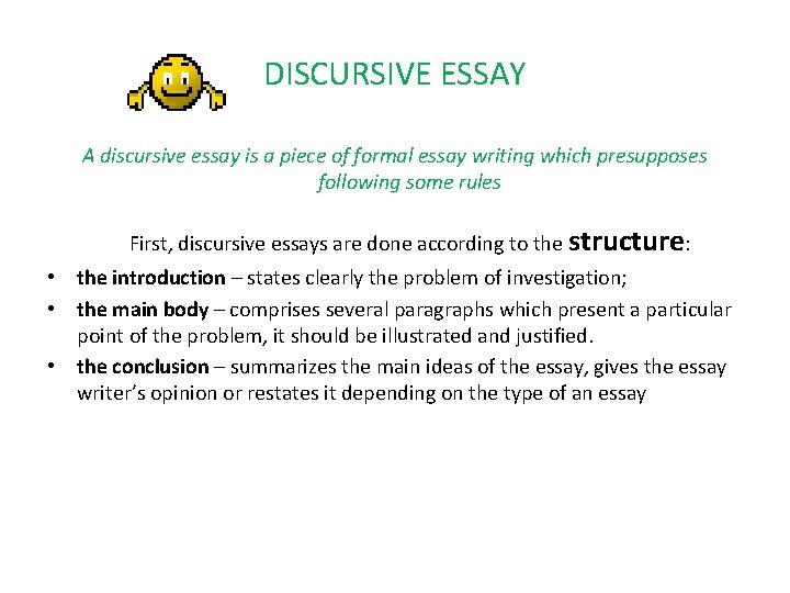 discursive essay